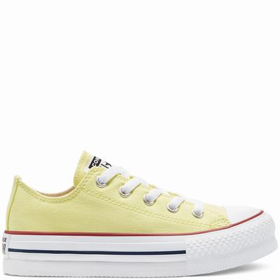 Gyerek Converse Canvas Color EVA Platform Chuck Taylor All Star Tornacipő CO9752461 Világos Sárga/Fe